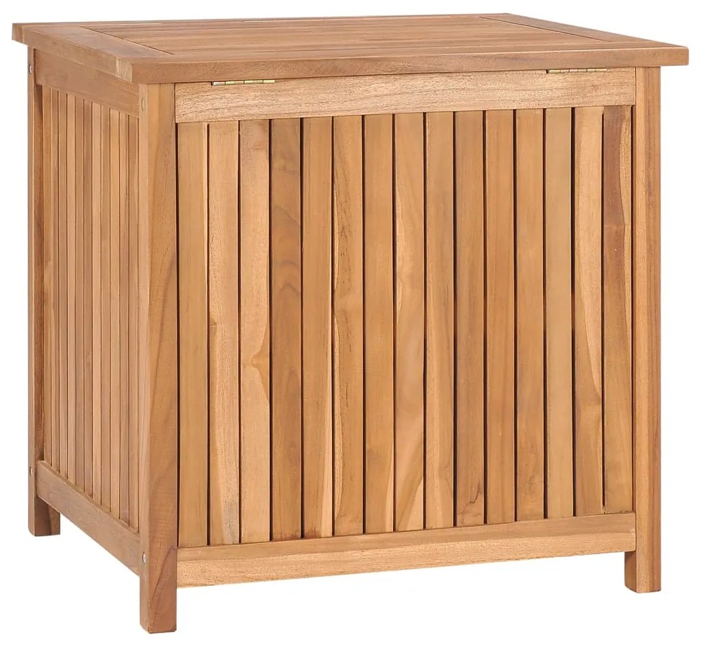 Caixa arrumação para jardim 60x50x58 cm madeira teca maciça