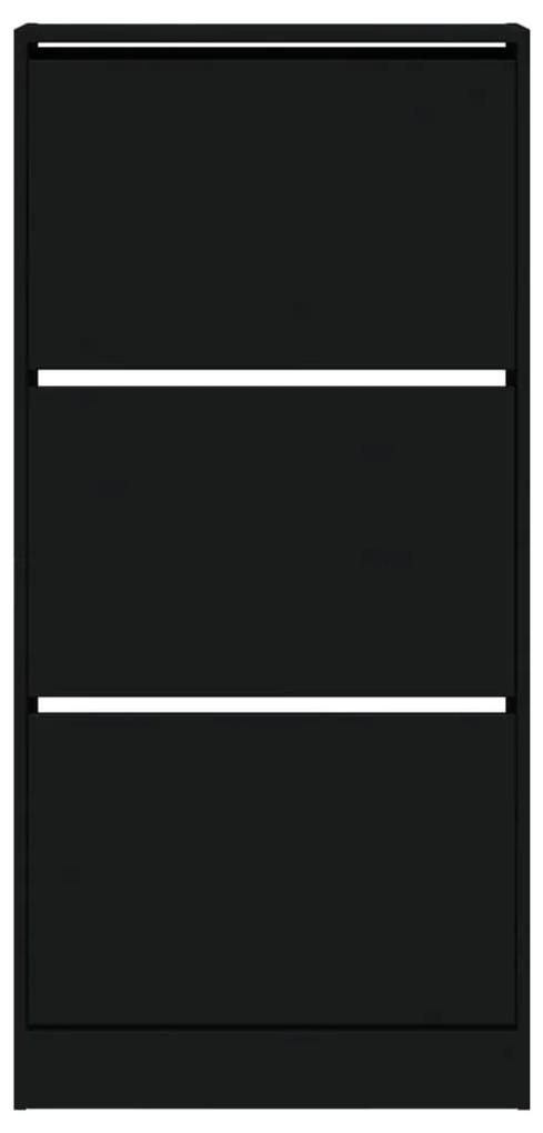 Sapateira 60x21x125,5 cm derivados de madeira preto