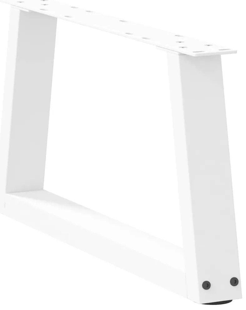 Pés para mesa de centro em V, 2 peças, branco, 70x(30-31,3) cm, aço