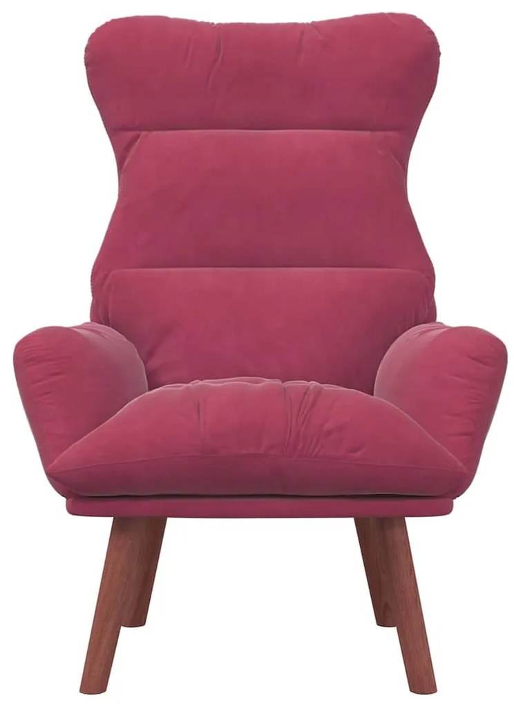 Poltrona Relaxante Veludo Bordô