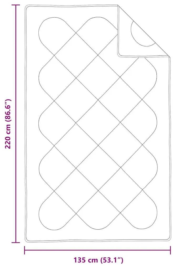 Colchas &amp; Edredons Branco 135 x 220 cm Microfibra