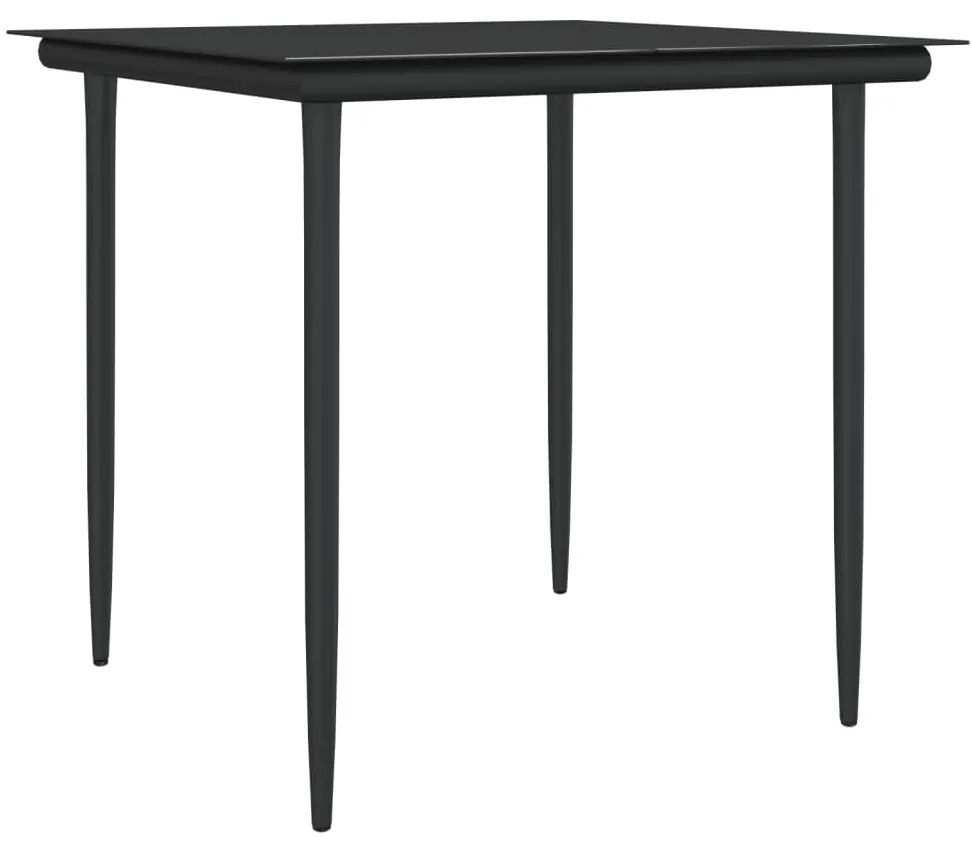 5 pcs conjunto de jantar p/ jardim c/ almofadões vime PE e aço