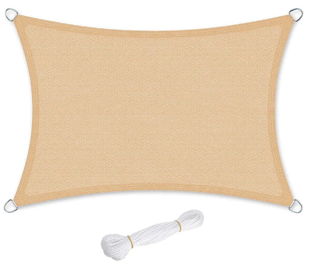 Toldo de sombra em HDPE para jardim com proteção UV e ventilação. | SONGMICS | amarelo | GSS35EYV1.