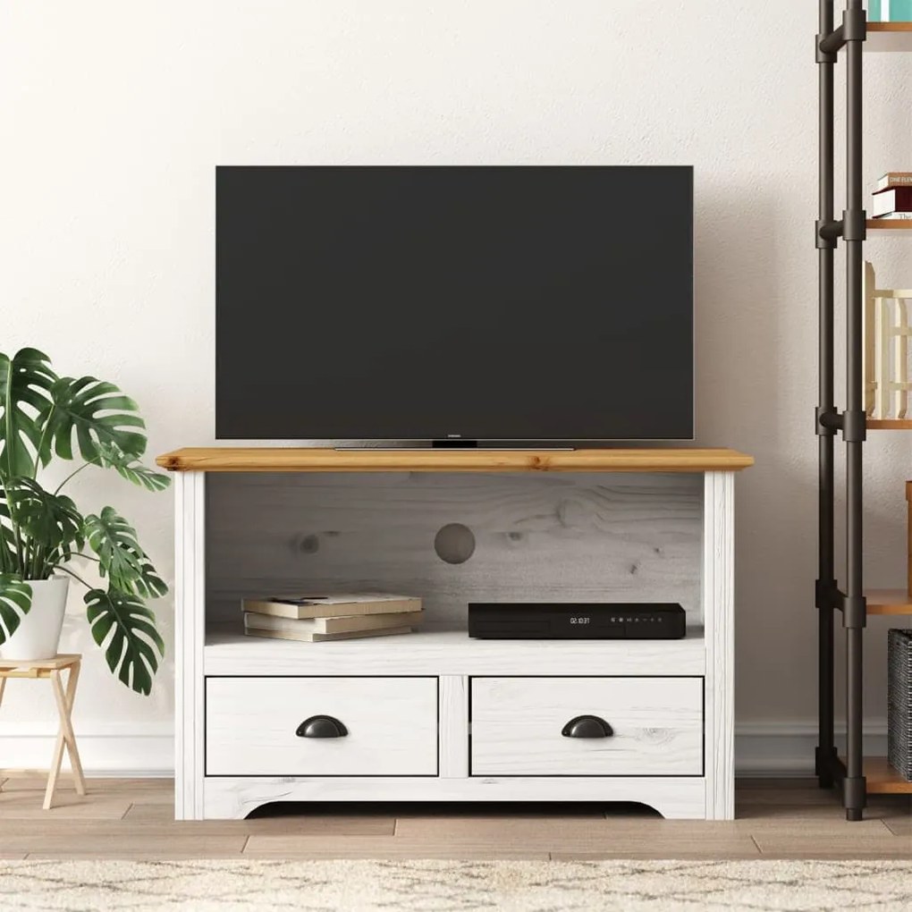 Armário TV c/ 2 gavetas BODO 91,5x44,5x56 cm pinho castanho