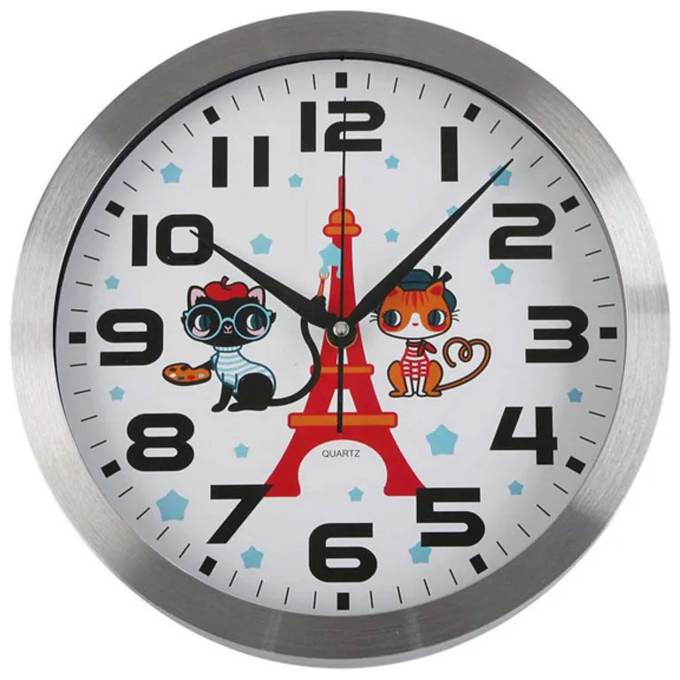 Relógio de Parede Paris Plástico (4 x 30 x 30 cm)