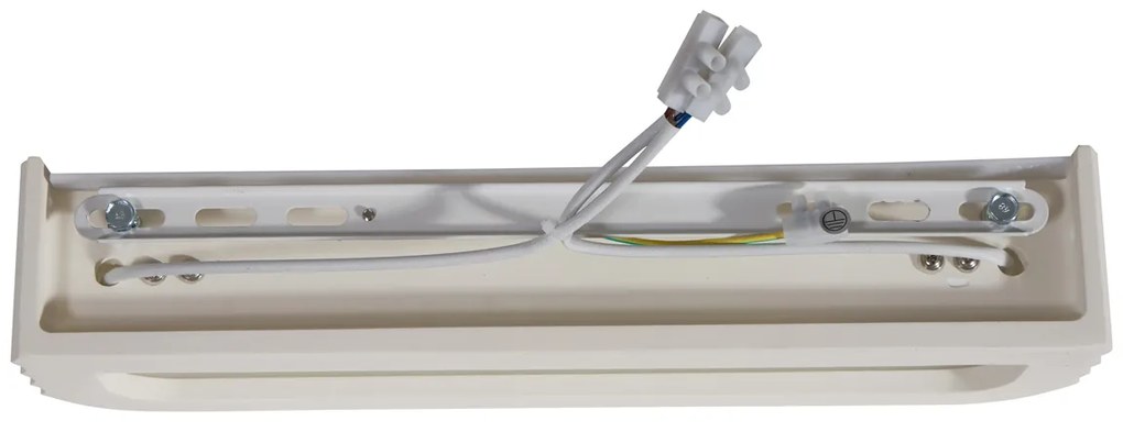 Candeeiro de Parede Escandinavo Bege Retangular 2-Luzes - Plaster