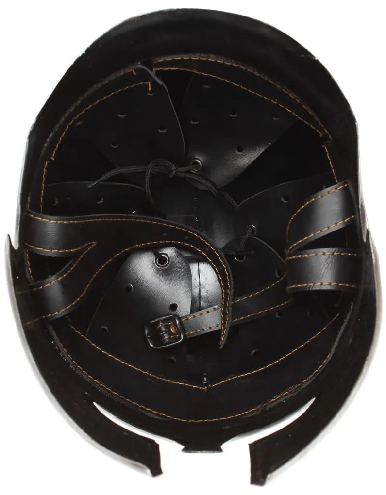 Capacete de soldado grego réplica LARP aço prateado