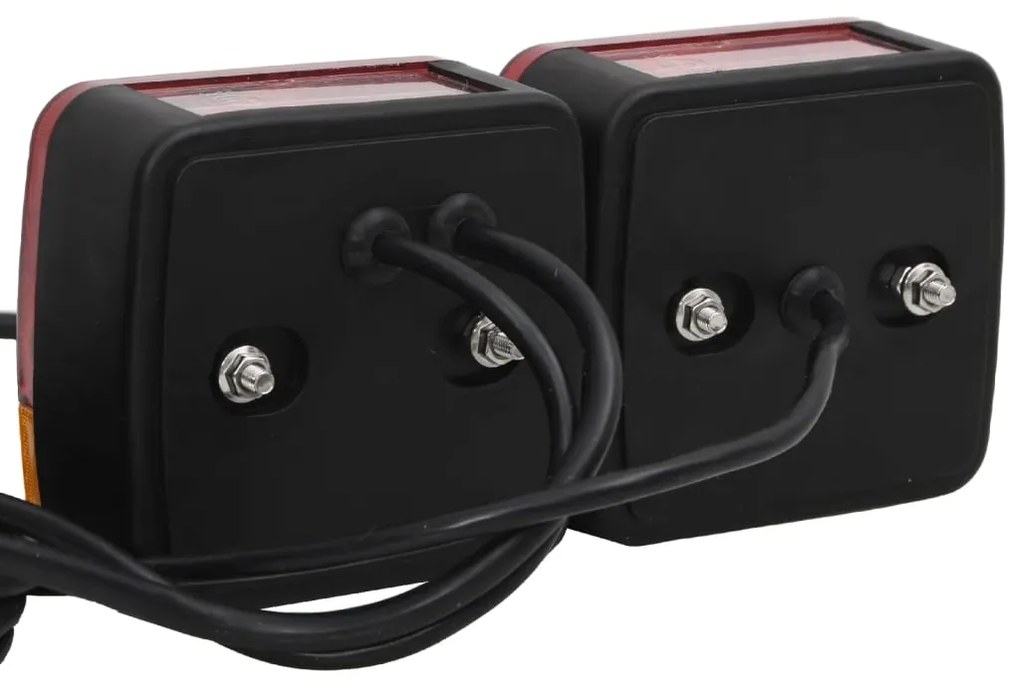 Farolins reboque 2 pcs 10,5x5x9,5 lâmpada clássica 12V vermelho
