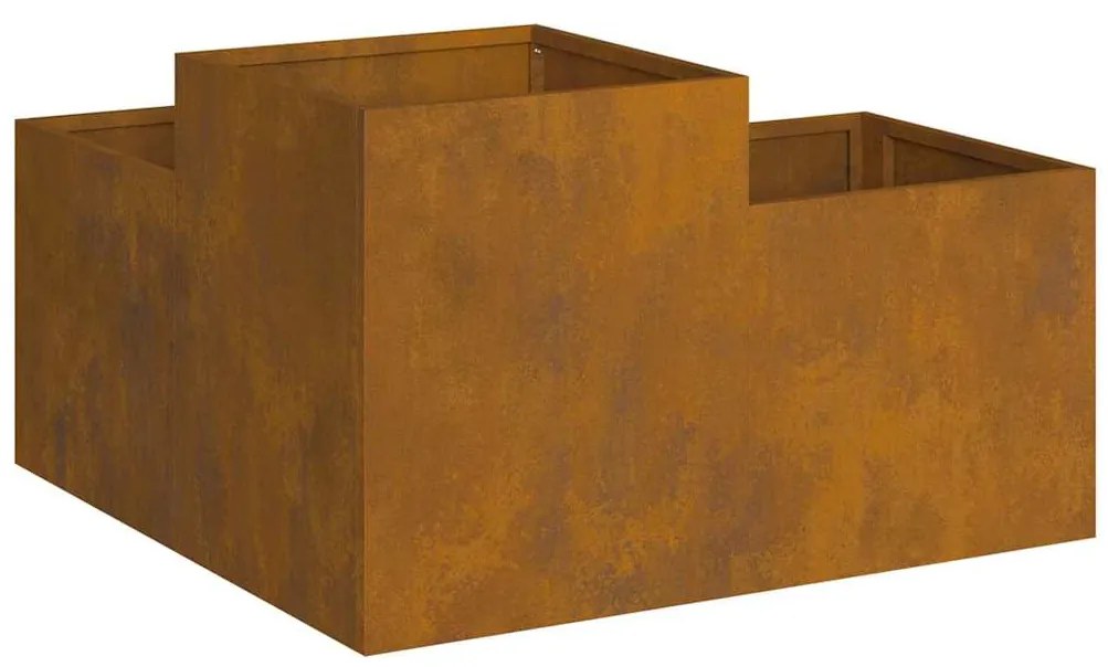 Jardineira vidaXL 100x100x48 cm em Aço Resistente à Corrosão