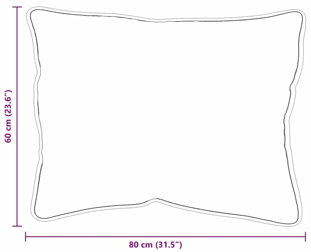 Travesseiros 2 pcs Branco 60 x 80 cm 85gsm 100% poliéster