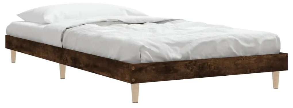 Estrutura cama s/ colchão derivados de madeira carvalho fumado