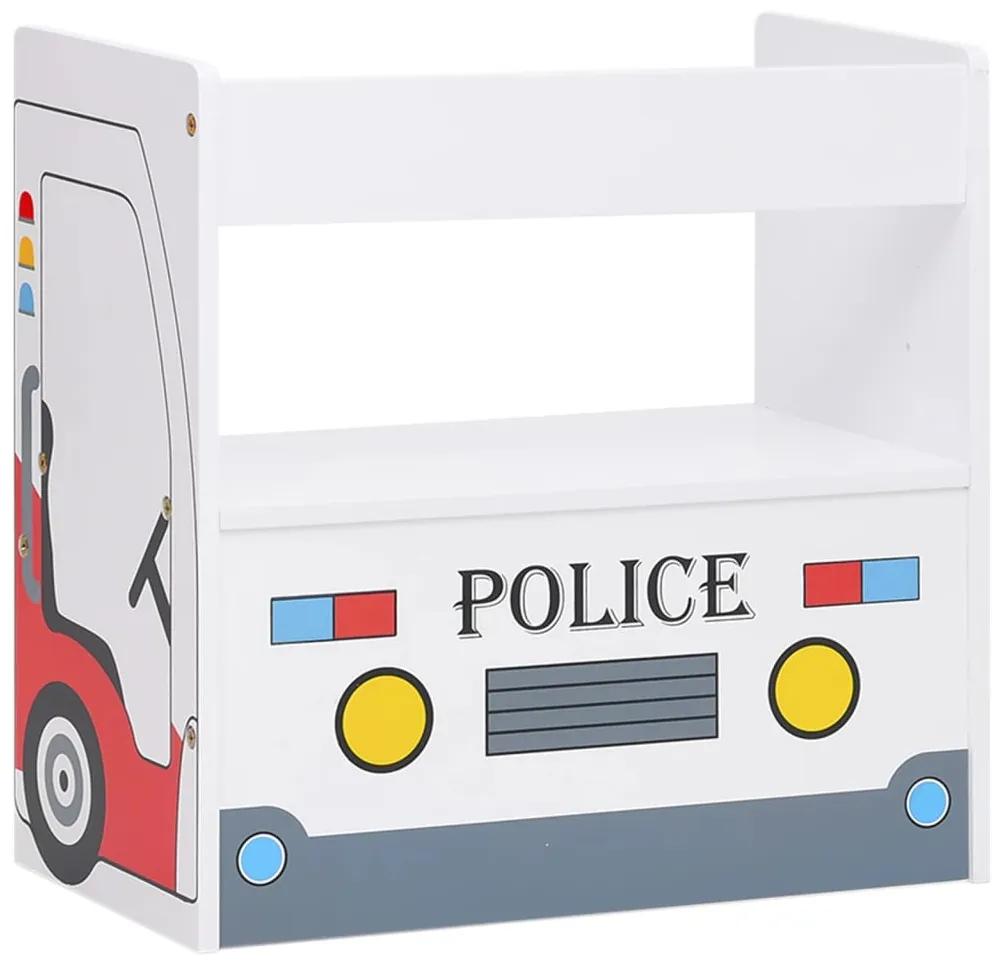 Conjunto Infantil de 2 Bancos e 1 Mesa - Estilo Carro Policia - Design