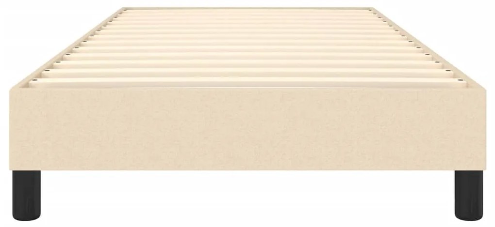 Estrutura de cama sem colchão 90x200 cm tecido creme