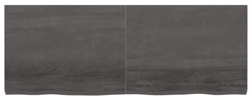 Prateleira de parede 160x60x6 cm carvalho tratado cinza-escuro