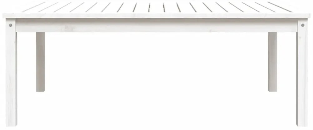 Mesa de jardim 121x82,5x45 cm madeira de pinho maciça branco