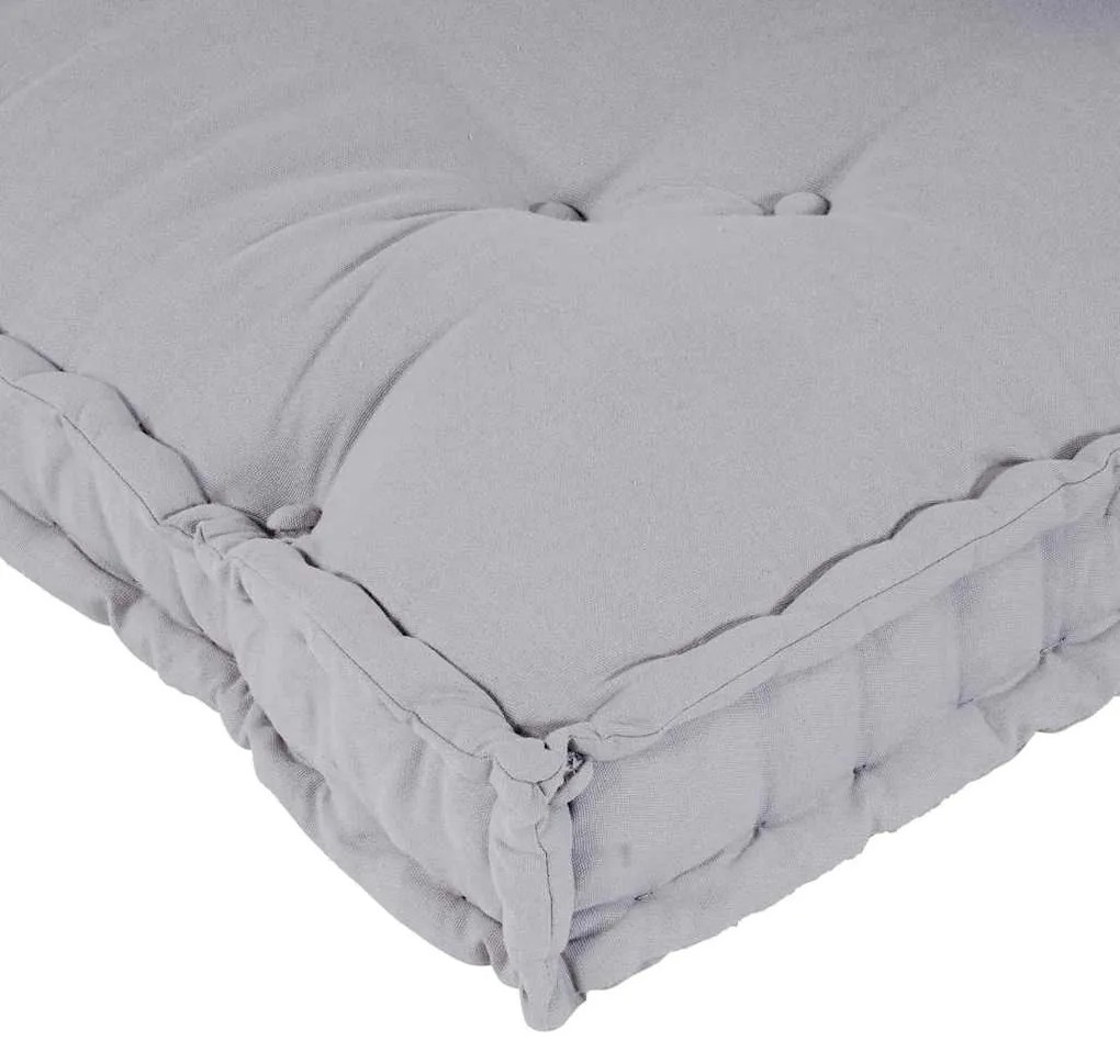 Almofada de Sofá Pallet 2 pcs Cinzeto Poliéster