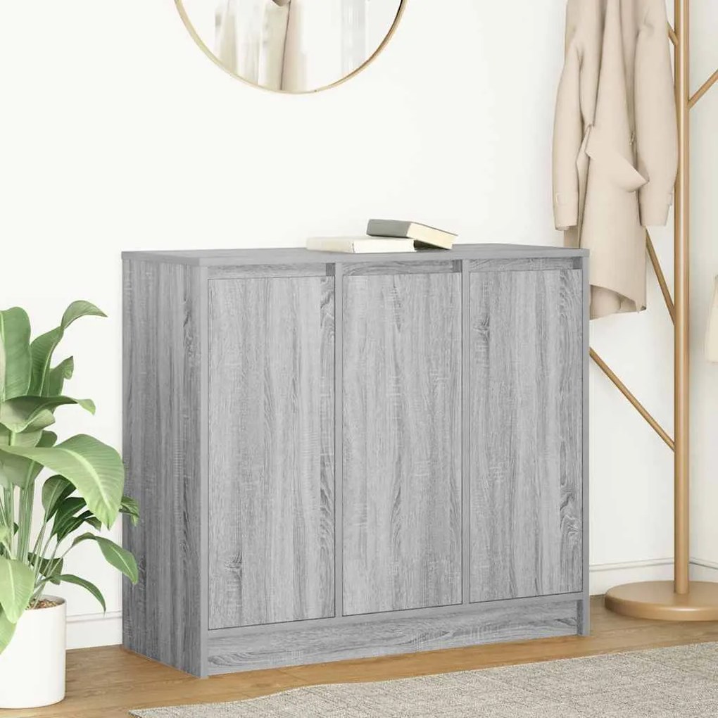 vidaXL Aparador 85x34x76 cm derivados de madeira cinzento sonoma