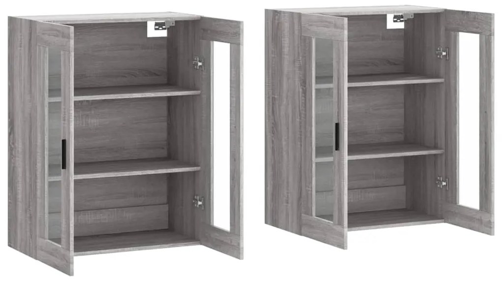 Móveis de parede 2 pcs derivados de madeira cinzento sonoma