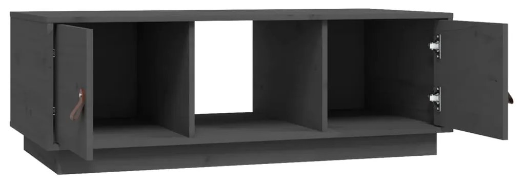 Mesa de centro 100x50x35 cm pinho maciço cinza