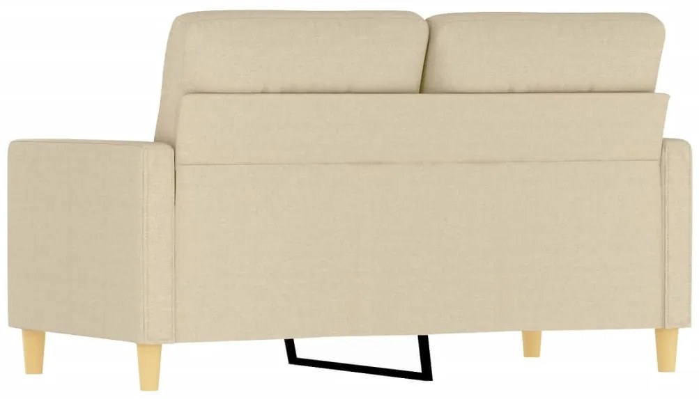 Sofá de 2 lugares tecido 120 cm cor creme
