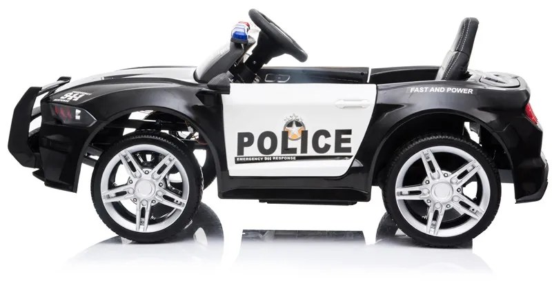 CARRO DE POLÍCIA CARRO ELÉTRICO INFANTIL 12V Preto