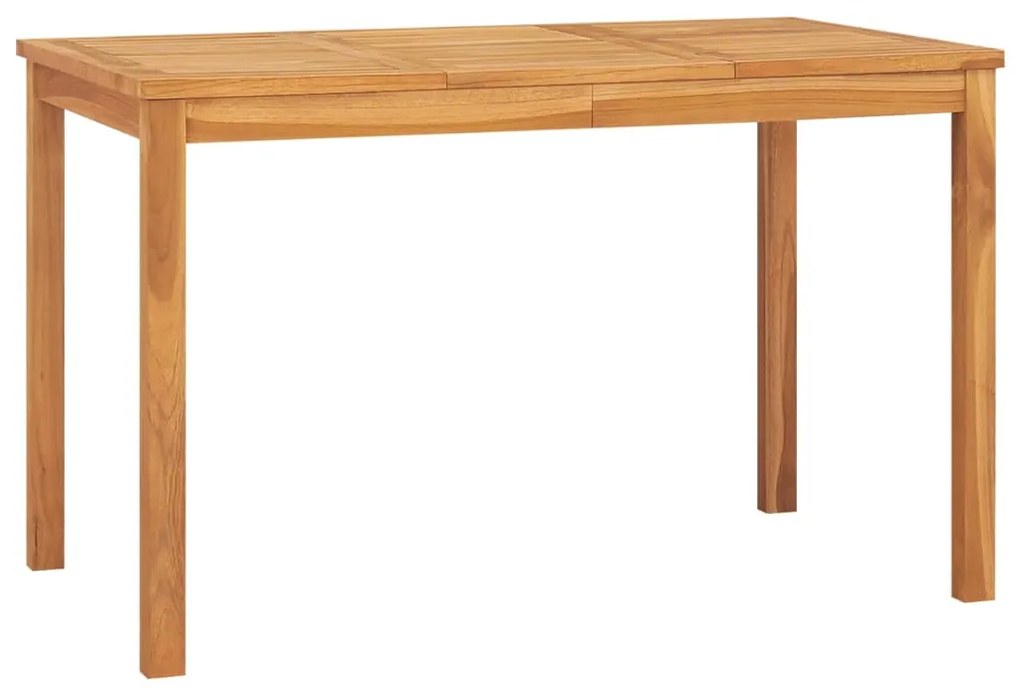 316630 vidaXL Mesa de jantar para jardim 120x70x77 cm madeira de teca maciça