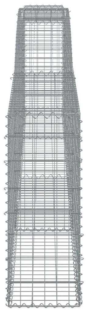 Cestos gabião arqueados 5 pcs 400x30x80/100cm ferro galvanizado