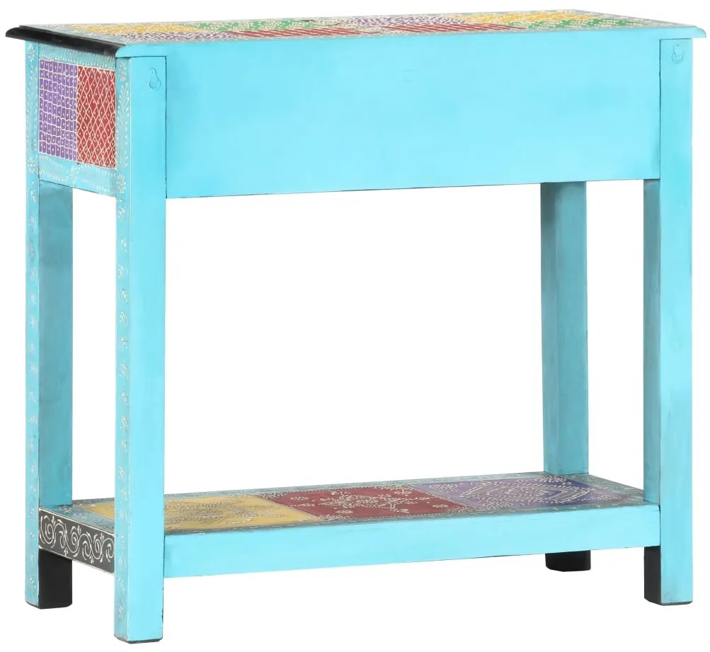 Mesa consola pintada à mão 80x35x75 cm mangueira maciça