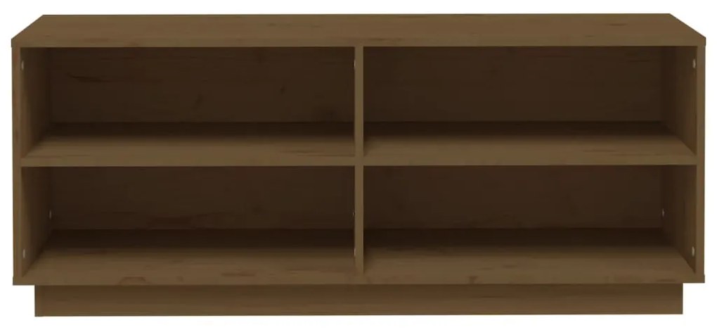 Sapateira 110x34x45 cm madeira de pinho maciça castanho mel