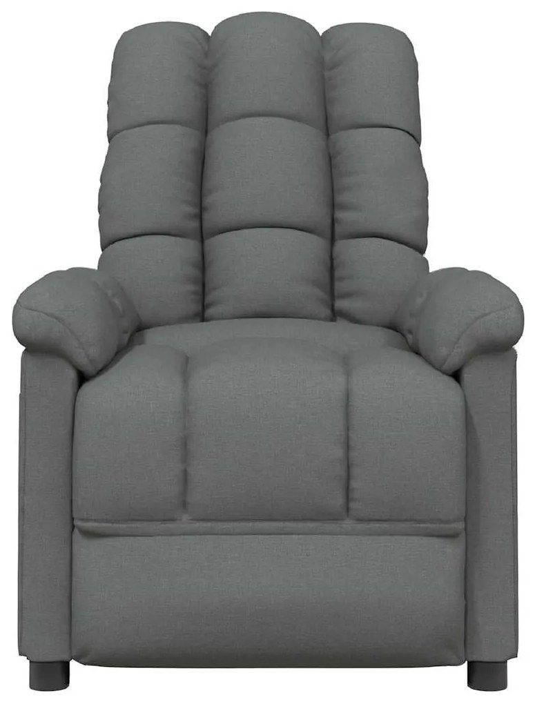 Poltrona de massagens tecido cinzento-escuro