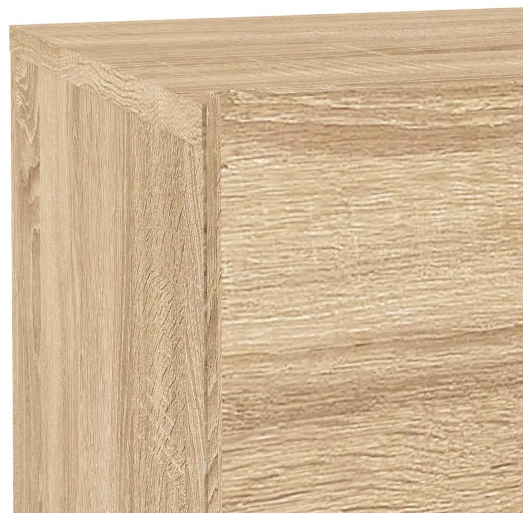 Mesa de cabeceira com luzes LED 70x36x40,5 cm carvalho sonoma
