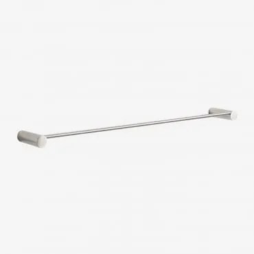 Toalheiro De Parede Com Barra ↔︎60 Cm Para Casa De Banho Em Aço Inoxidável Devon Cinzento Escovado - Sklum