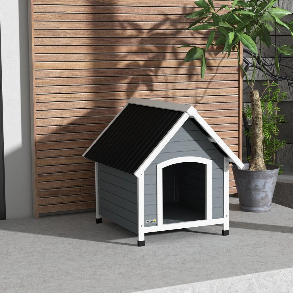 PawHut Casota para Cães 75x88x82 cm Casa para Cães de Tamanho Médio co