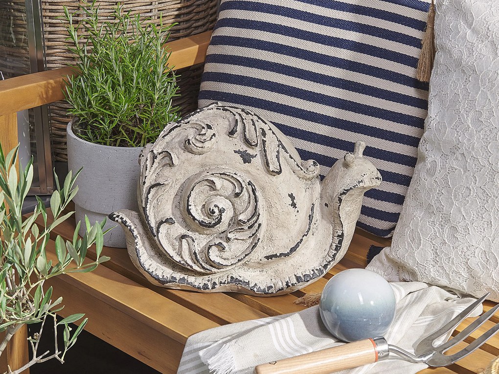 Estatueta de jardim na forma de caracol cinzento CHIBA Beliani