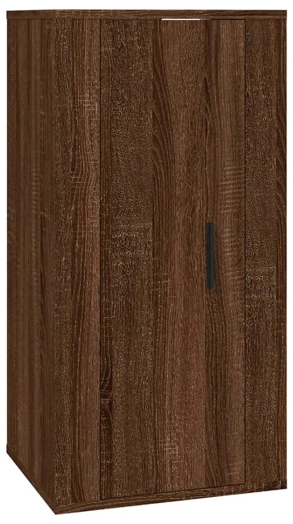 Conjunto móveis de TV 2pcs madeira processada carvalho castanho