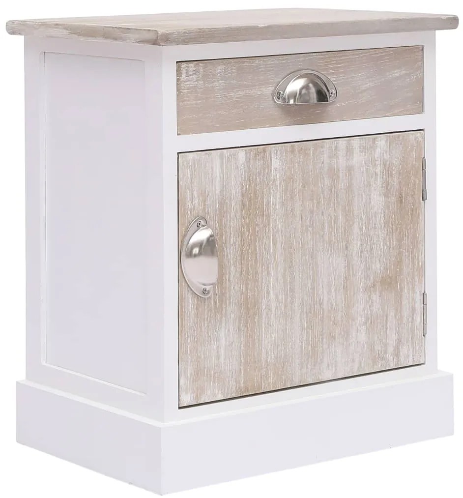 vidaXL Mesa de cabeceira 38x28x45 cm madeira de paulownia