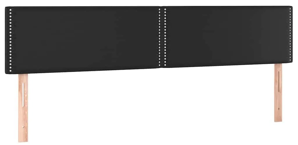 Cama boxspring com colchão 120x190 cm couro artificial preto