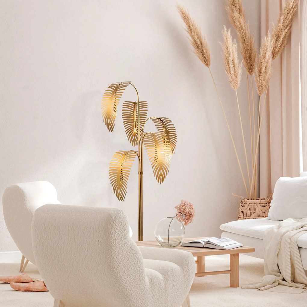 Candeeiro de Pé Palm – Dourado – 71 x 71 x 157 cm