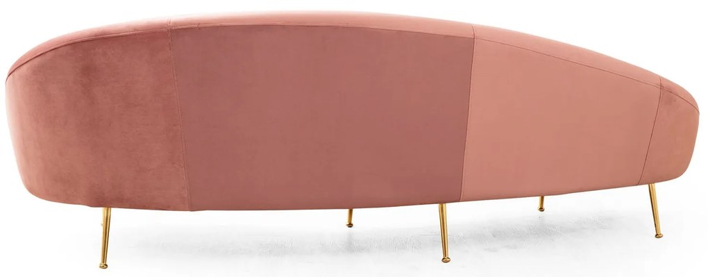 Sofá de 3 Lugares Eses – Rosa – 255 cm x 120 cm x 85 cm