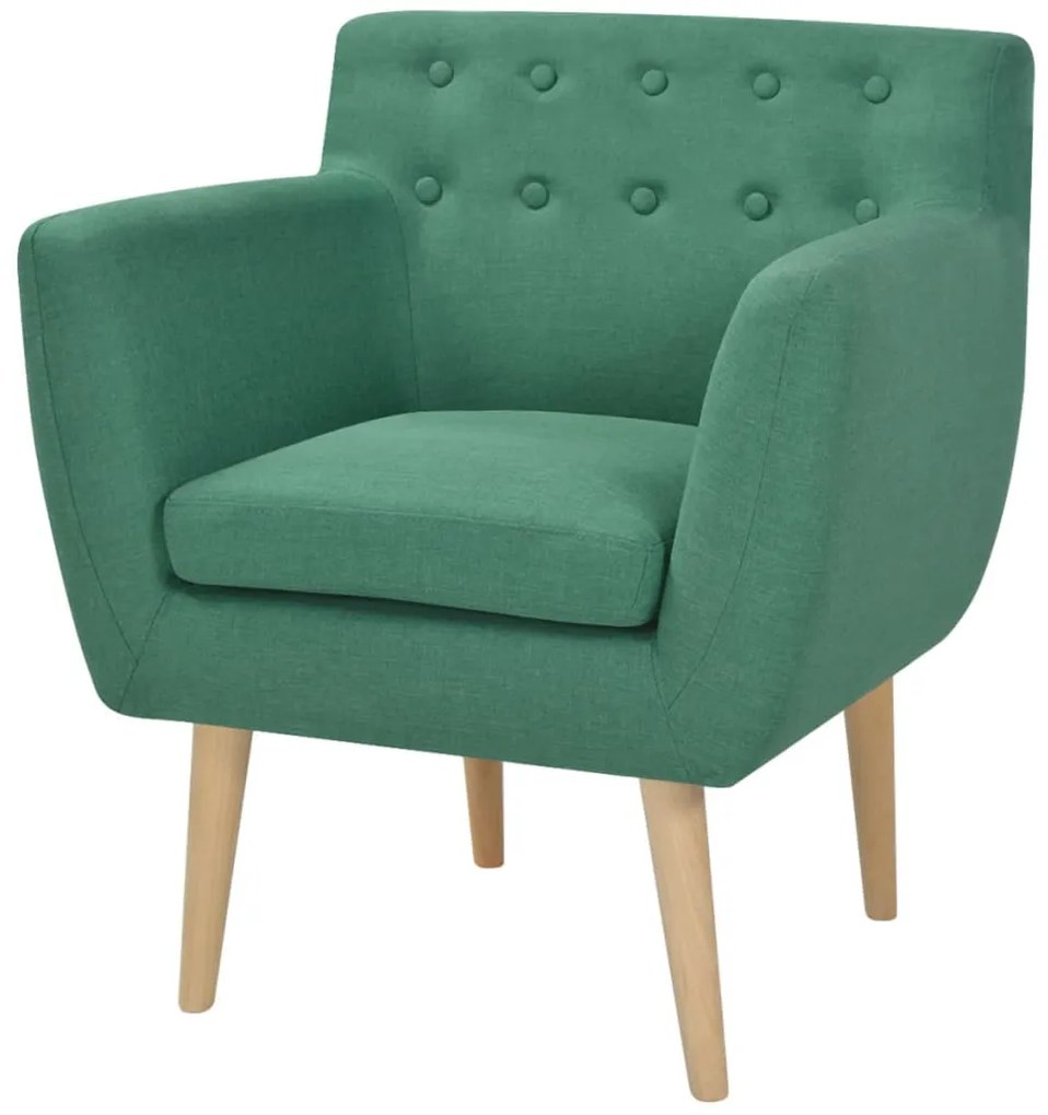 vidaXL Poltrona em tecido verde