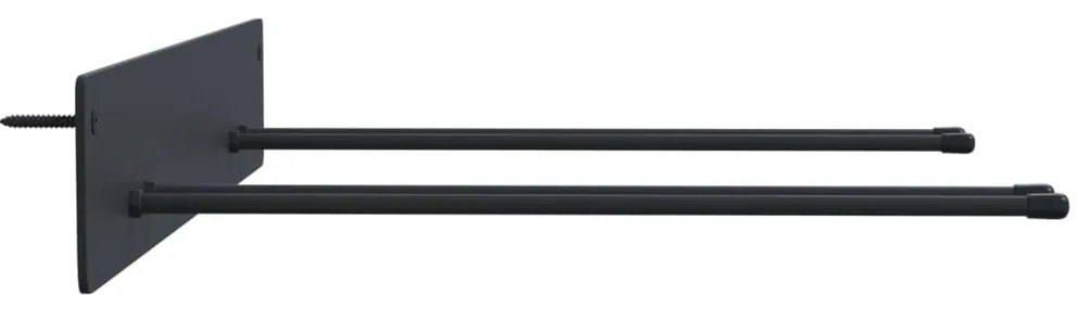 Suportes de parede p/ ferramentas de jardim 4 pcs aço preto