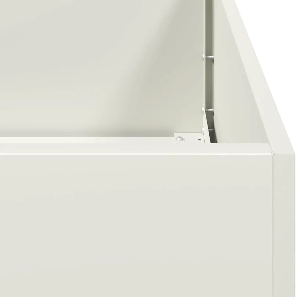 Vaso floreira 120x40x40 cm aço laminado a frio branco