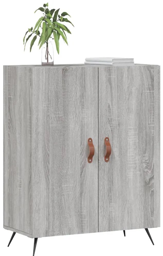 Aparador 69,5x34x90 cm derivados de madeira cinzento sonoma