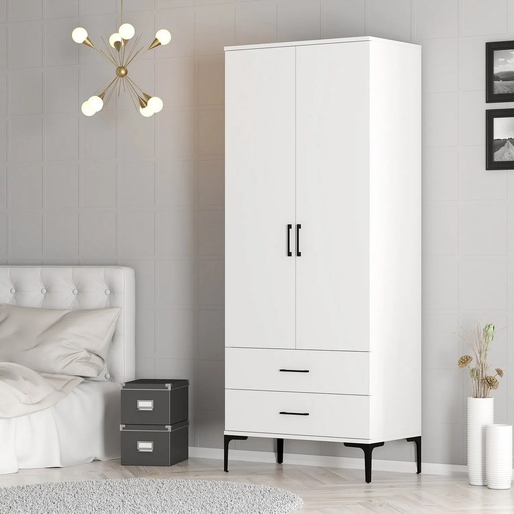 Guarda-Roupa Kumsal T – Branco – 80 cm x 47,5 cm x 201,4 cm