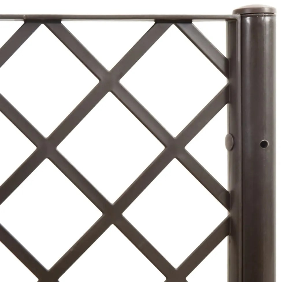 Vaso/floreira de jardim c/ treliça 160x120x142 cm PP castanho