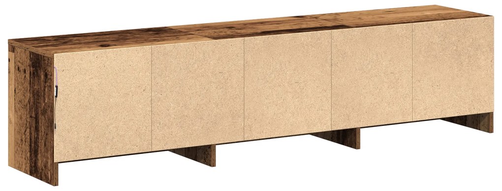 Gabinete de TV com LED Madeira Velha 162,5x34x40 cm Madeira Estruturad