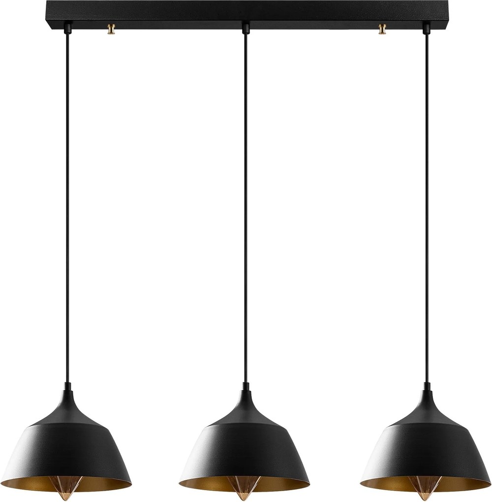 Candeeiro de Teto Dodo – Preto – 95 x 25 cm