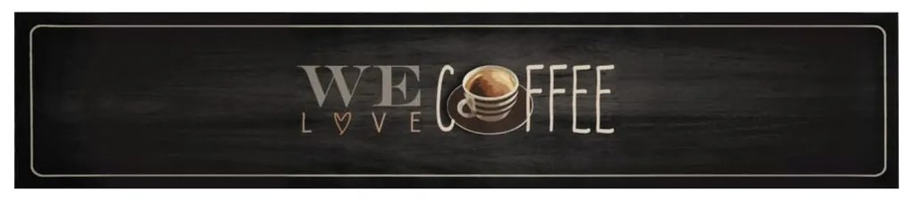 Tapete de cozinha lavável 60x300 cm veludo texto café