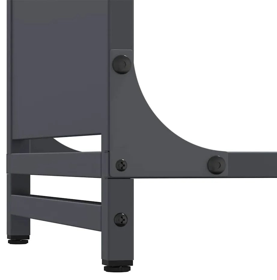 Suporte para lenha 60x28x65 cm aço laminado a frio antracite