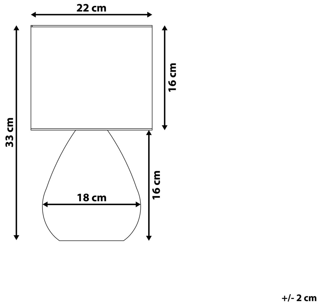 Candeeiro de mesa 33 cm violeta RONAVA Beliani